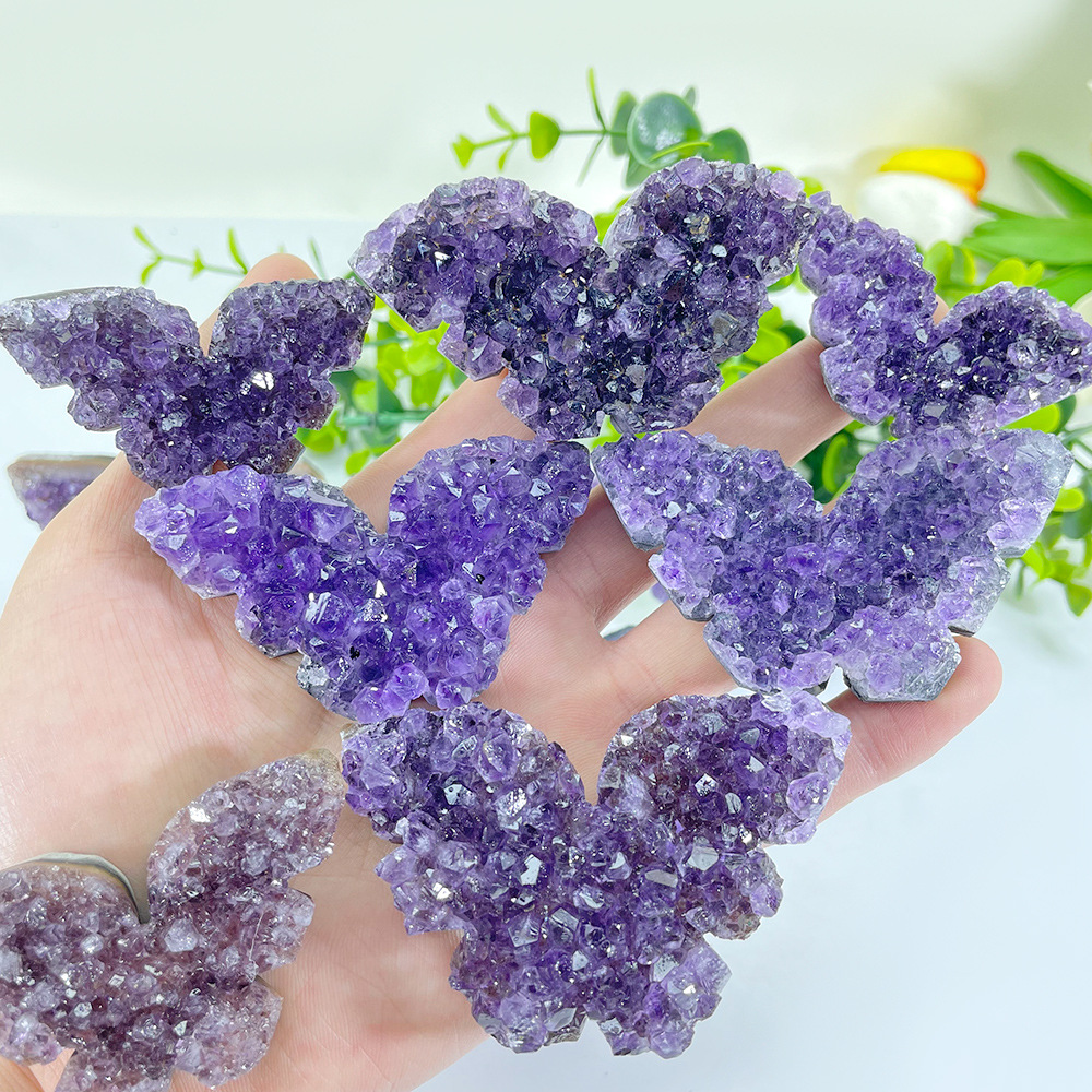 Alternative Ansicht von Amethyst Cluster Butterfly Decor