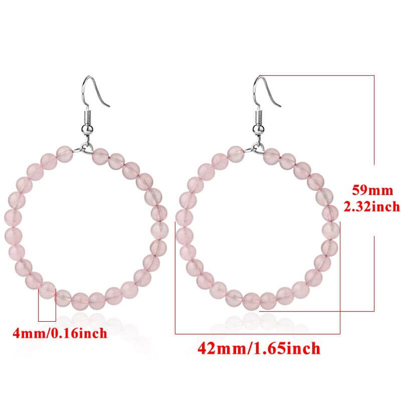 Bead Hoop Fashion Crystal Earrings 2