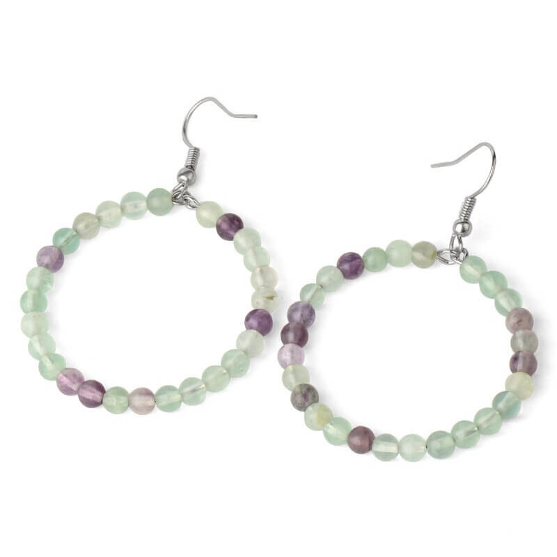 Bead Hoop Fashion Crystal Earrings 4