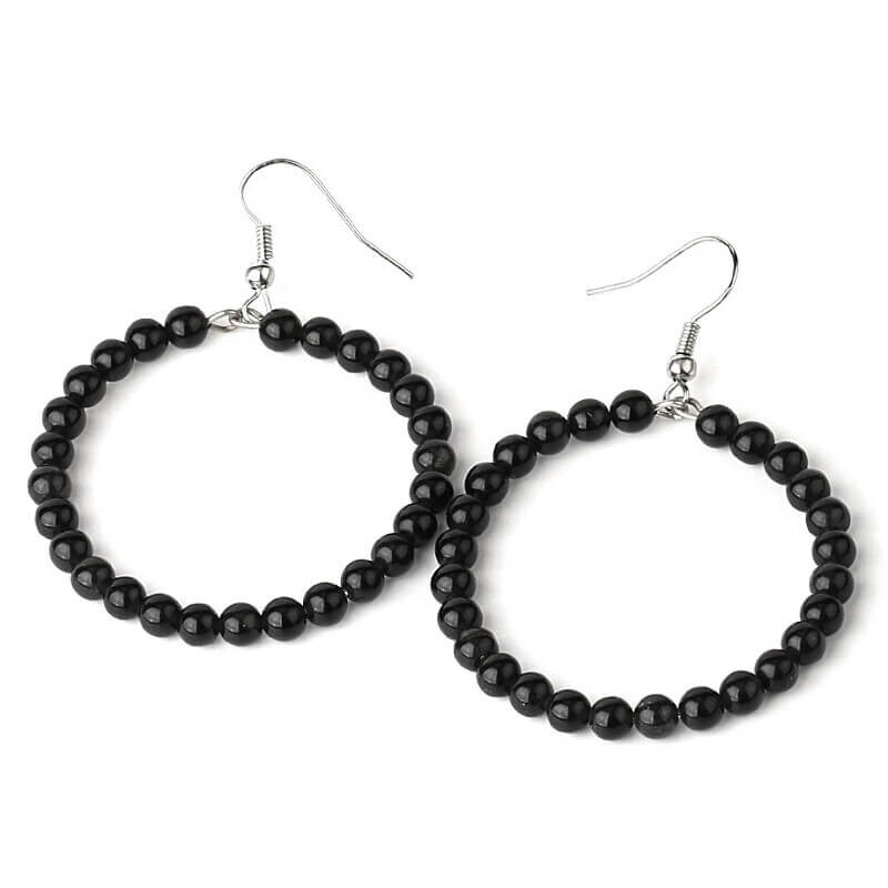 Bead Hoop Fashion Crystal Earrings 5