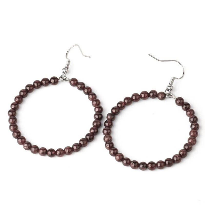 Bead Hoop Fashion Crystal Earrings 6