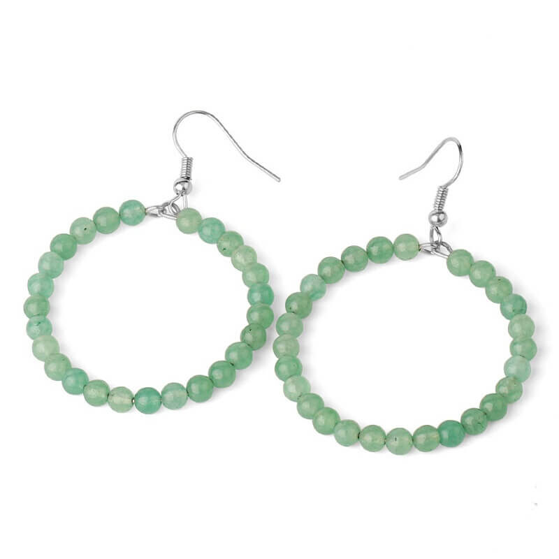 Bead Hoop Fashion Crystal Earrings 7