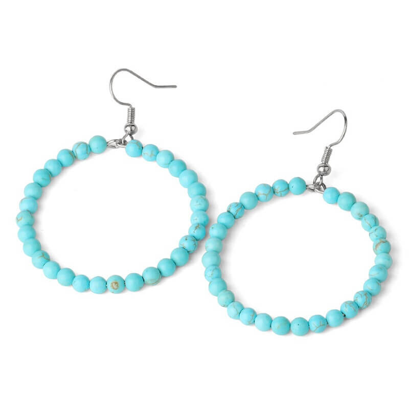 Bead Hoop Fashion Crystal Earrings 9