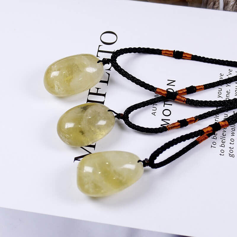 Brazil Yellow Citrine Crystal Quartz Pendant