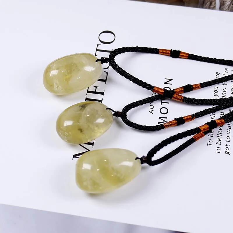 Brazil Yellow Citrine Crystal Quartz Pendant