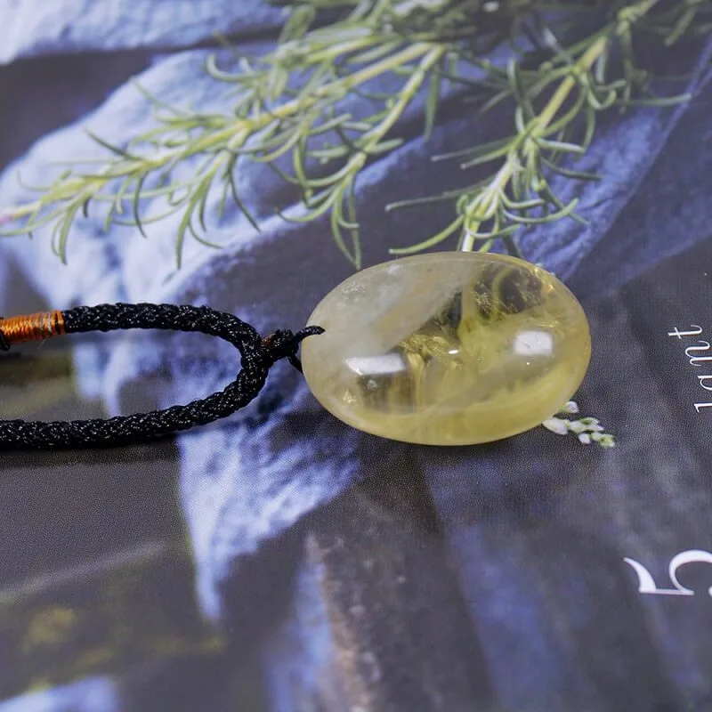 Brazil Yellow Citrine Crystal Quartz Pendant
