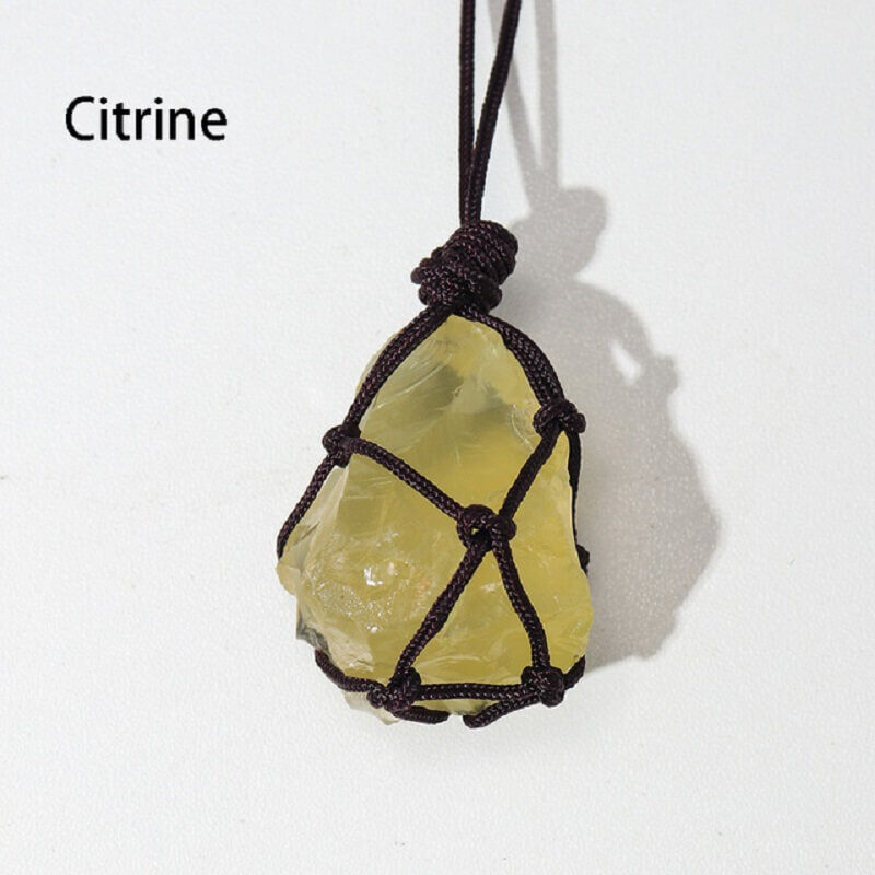 Reiki Net Pocket Pendant Crystal Necklace 21