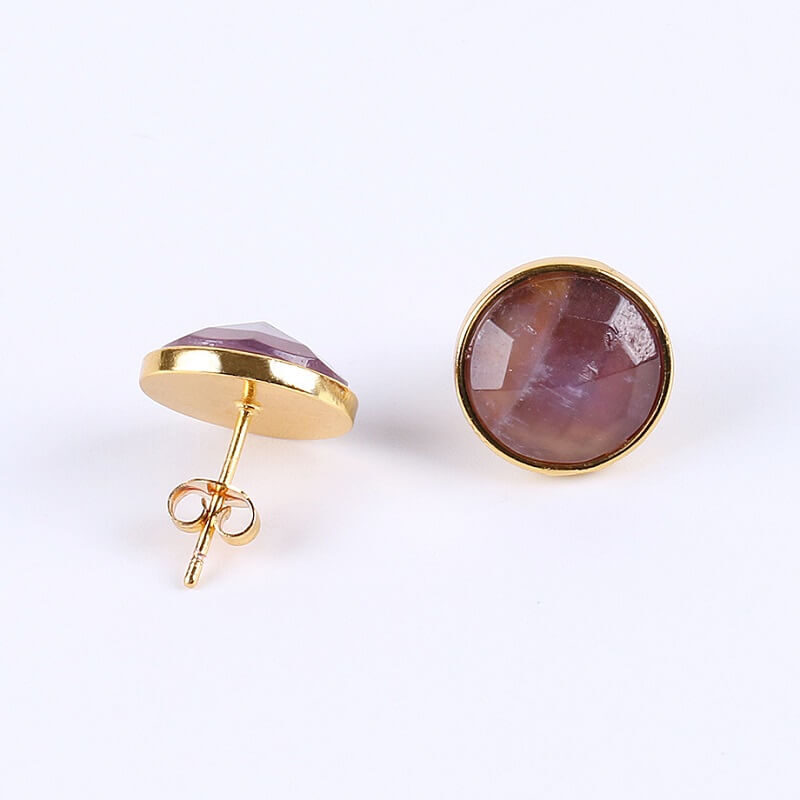 Round Crystal Stud Earrings 4