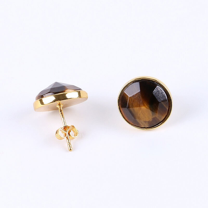 Round Crystal Stud Earrings 5