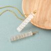 Selenite With Gold Chain Crystal Pendant Jewelry