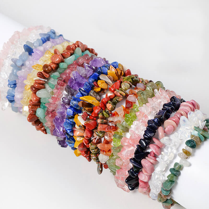 crystal bracelet chips stones