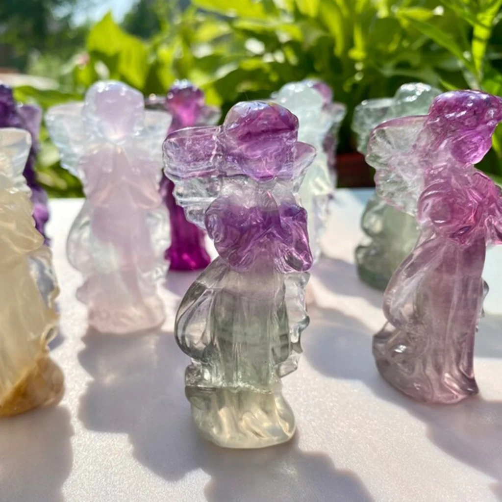 Angel Fluorite Crystal Craft Gift