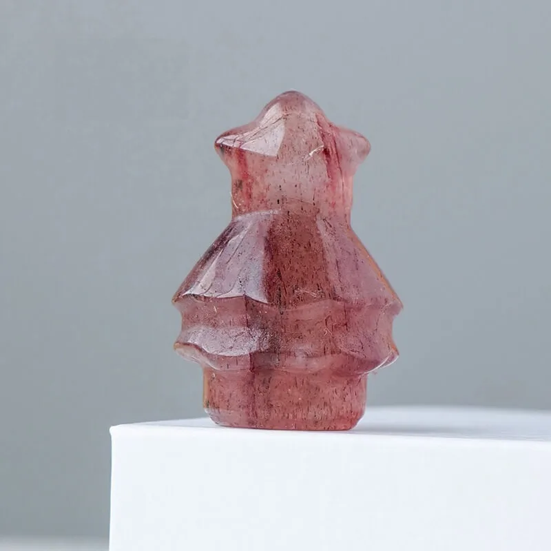 Natural Mini Crystal Christmas Tree Carving - Imagen 9
