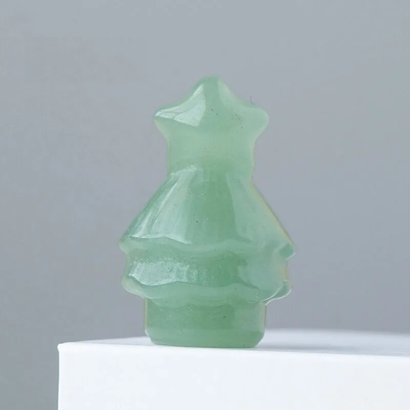 Natural Mini Crystal Christmas Tree Carving - Imagen 10