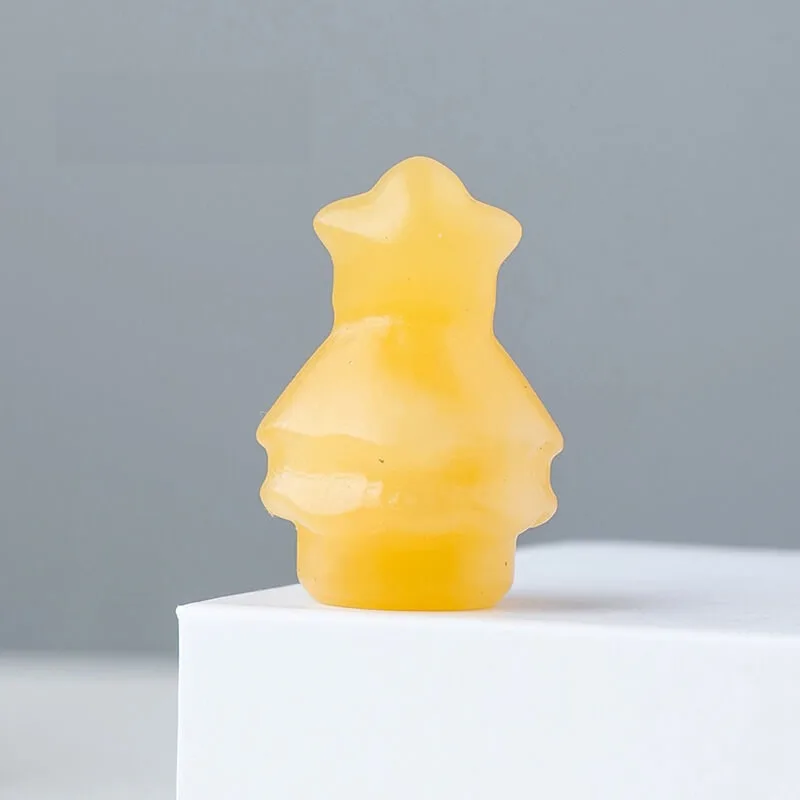 Natural Mini Crystal Christmas Tree Carving - Imagen 11