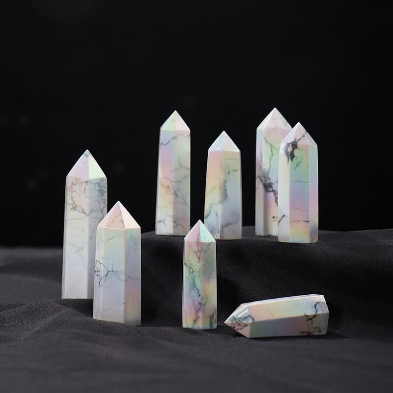 Howlite tower Crystal Wand