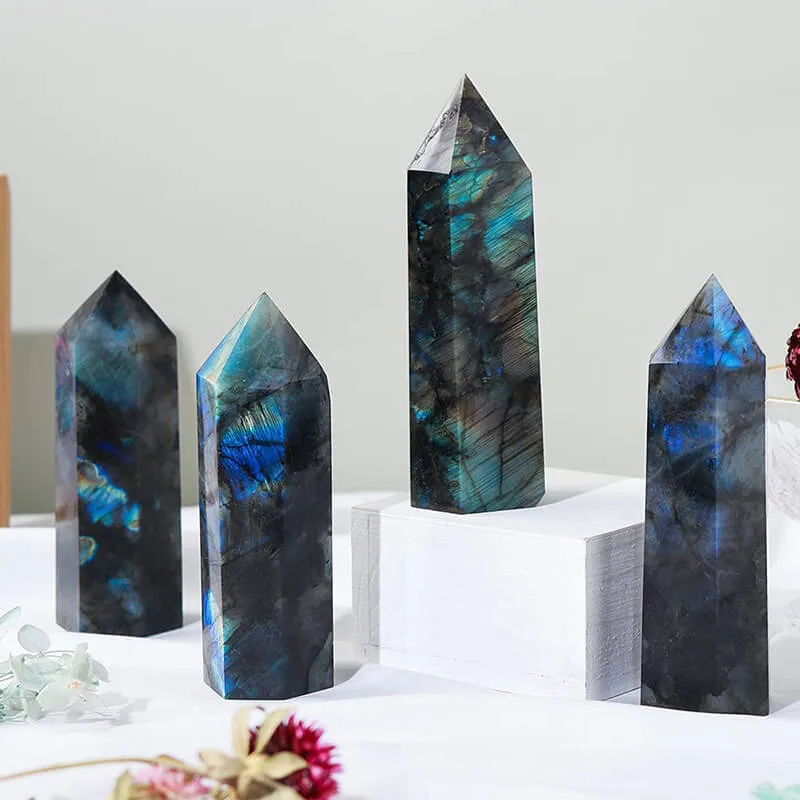 Labradorite Tower Healing Crystal Wand
