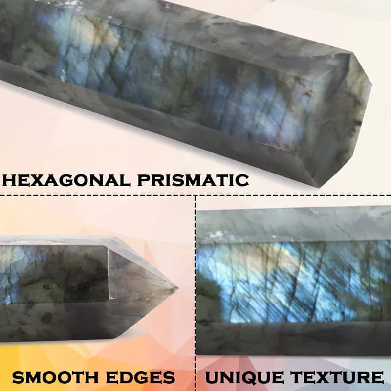 Labradorite Tower Healing Crystal Wand - 이미지 7