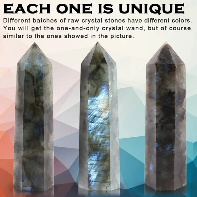 Labradorite Tower Healing Crystal Wand - 이미지 3