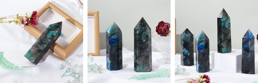 Labradorite Tower Healing Crystal Wand 3