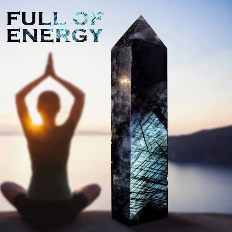 Labradorite Tower Healing Crystal Wand - 이미지 6