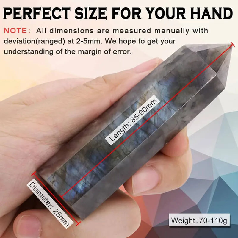 Labradorite Tower Healing Crystal Wand - 이미지 5