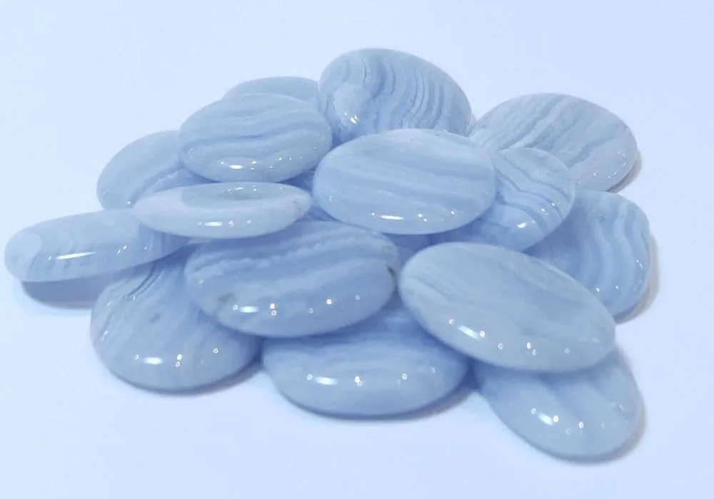 ☆ブルーレースアゲート ロザリオ☆ ~Blue Lace Agate~ Blue Lace Agate Stones and Crystals Meaning