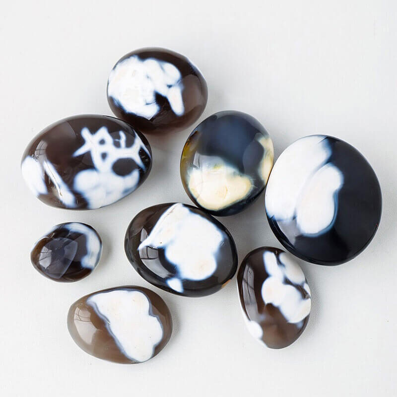 Orca Agate Palm Stone