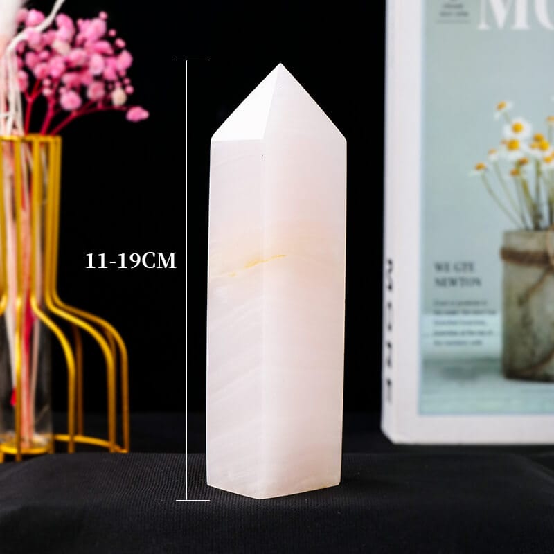 Mangano Calcite Tower Large Pink Point Crystal 4