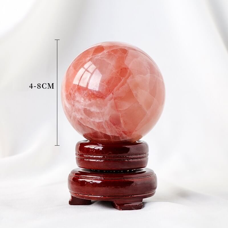 Red Veined Calcite Sphere 2.9