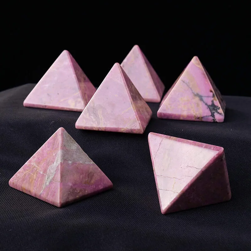 Rose Rhodonite Pyramid Stone