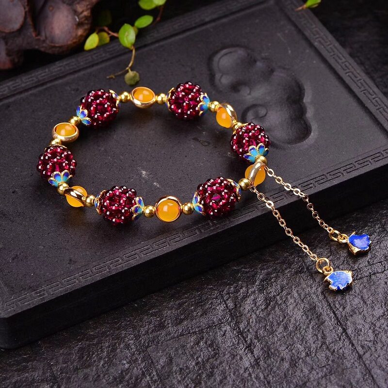 Garnet bracelet crystal jewelry 6