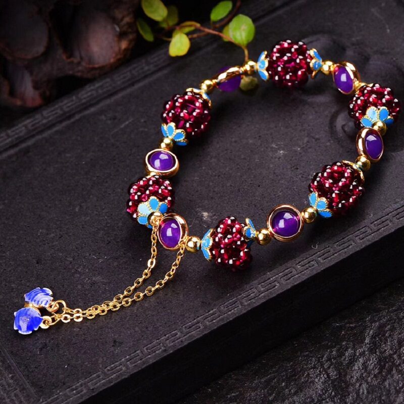 Garnet bracelet crystal jewelry 8