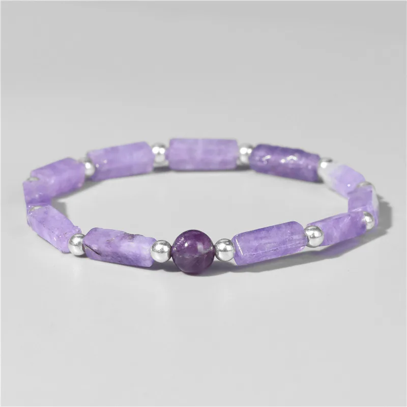 Amethyst Square Beads Bracelet Energy Bracelet