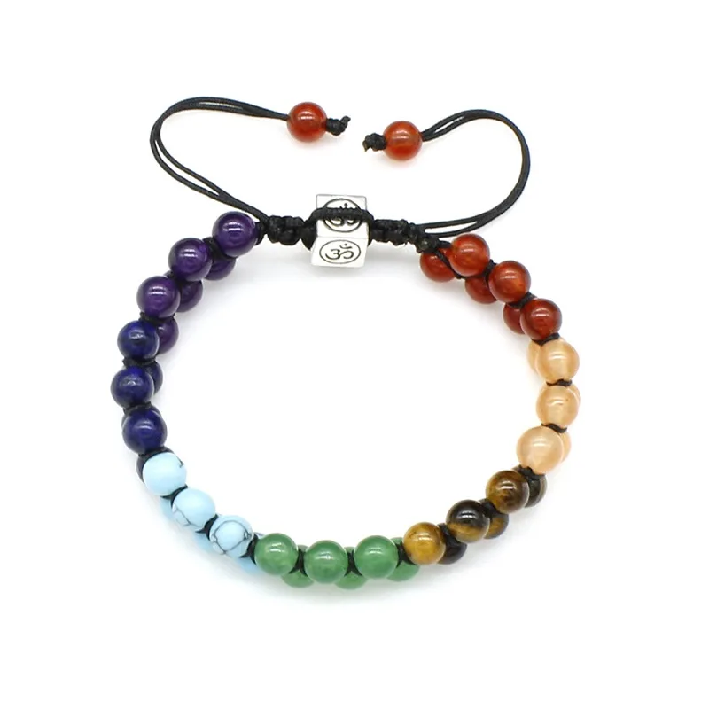 Colorful Stone Woven Double Bracelet Wholesale - Bild 3