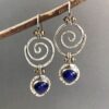 Ethnic Vintage Earrings Lapis Lazuli Earrings