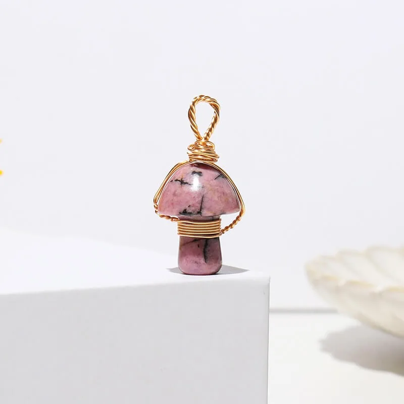 Mini Mushroom Necklace Wholesale Crystal - 画像 (9)