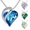 Alloy Heart Shape Crystal Rhinestone Pendant 3