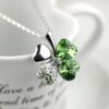 Crystal 4 Leaf Clover Pendants Necklace 8