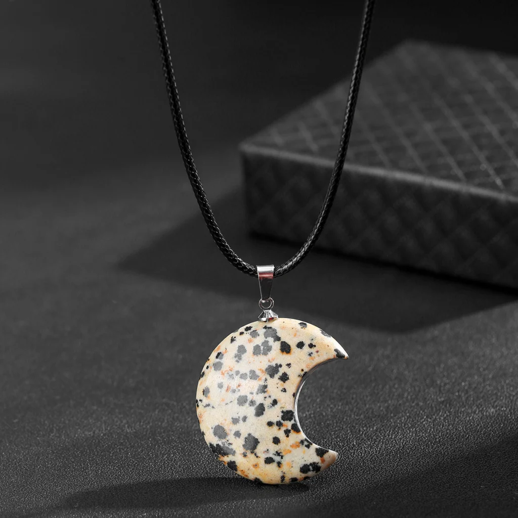 Simple Moon Crystal Necklace Pendant 7