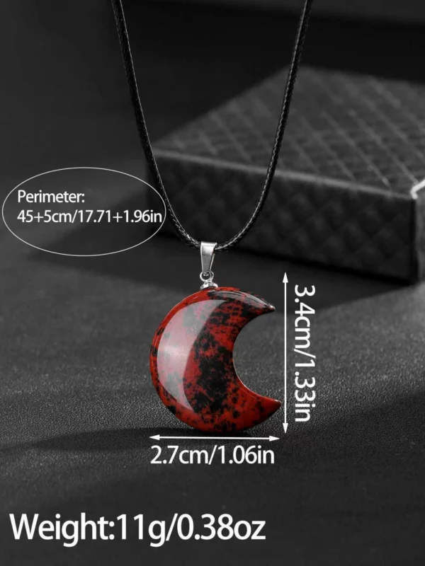 Simple Moon Crystal Necklace Pendant 9
