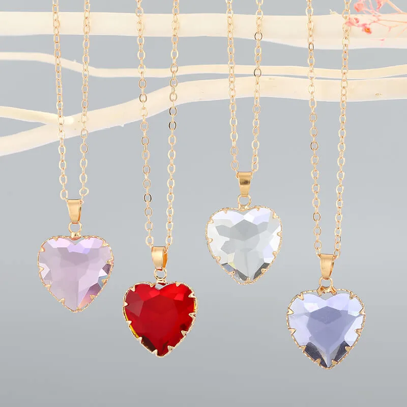 Simple Style Love Crystal Necklace