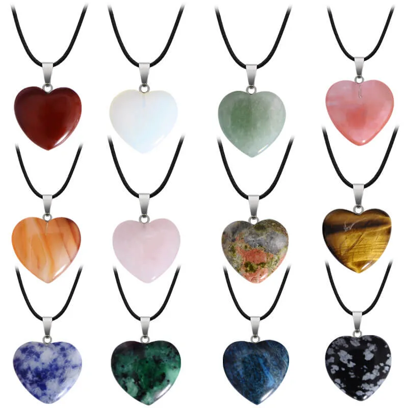 Hand-carved Love Shape Pendant Necklace Bulk