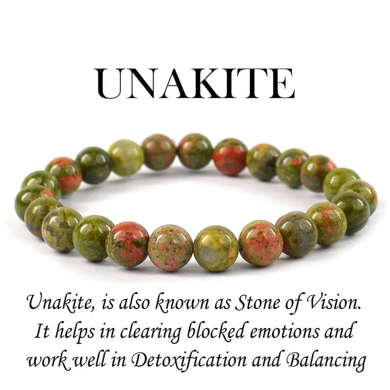 8mm Unakite Bead Bracelet Wholesaleの別ビュー