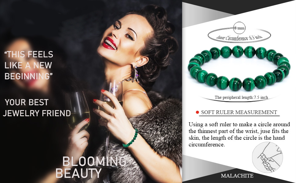 Malachite Bead Bracelet