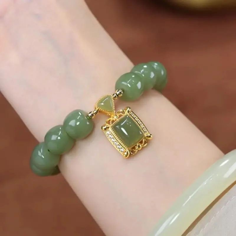 Alternatief beeld van Natural Imitation Hetian Jade Bracelet Bulk Buy