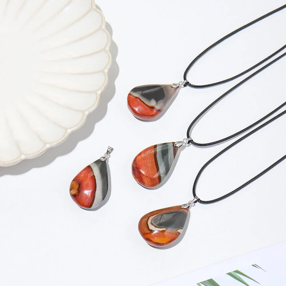 Alternative Ansicht von Water Drop Ocean Agate Pendant Necklace Wholesale