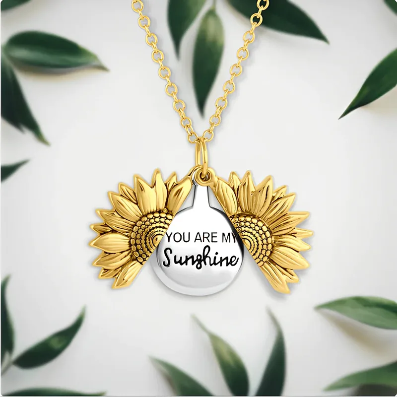 You Are My Sunshine Sunflower Necklace Wholesale