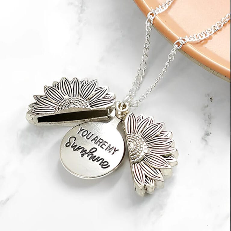 Custom You are My Sunshine Medium Necklace SOLID