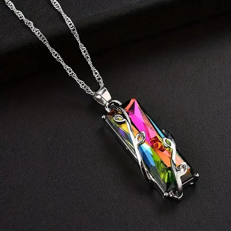 Colorful Branch Crystal Pendant Necklace Wholesale